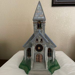 Partylite Collectible Olde World Village #2 Church Tealight House (no box)